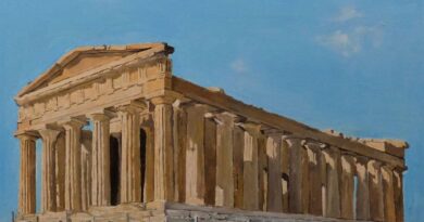 Paesaggio siciliano dell’artista irlandese Jimmy Kennedy: Tempio della Concordia di Agrigento