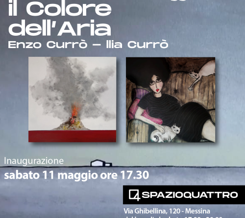 “Il colore dell’arte e dell’aria” di Enzo Currò e Ilia Currò, in mostra alla Galleria Spazioquattro di Messina.