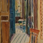 Interno a Bagheria, 1949, acquerello su carta 34x24 cm