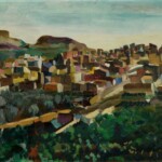 "Panorama di Bagheria" olio su tavola, 1956