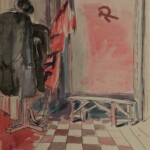 "Camera del Lavoro" di Bagheria, 1946, tecnica mista su carta 34x24 cm